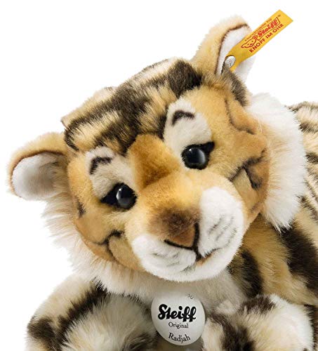 Steiff Radjah Baby Tiger-28 cm-Schlenkertier für Kinder-Plüschtiger-weich & waschbar-getigert (066269), Gelbbraunes Fell… – Bild 3