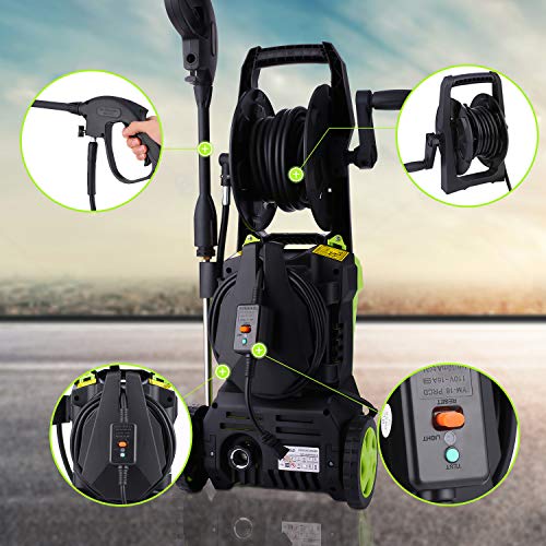 WHOLESUN 3000PSI Electric Pressure Washer 1.8GPM 1600W Power Washer