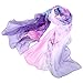 Fashion Flower Ink Style Soft Silk Voile Scarves Wrap Shawl (Multi-color/3)