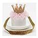 DZT1968 Baby Girl Bling Bling Crown Pearl Headband Head Wrap Hair Band Headwear (Gold)