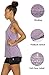icyzone Workout Tank Tops for Women – Racerback Athletic Yoga Tops, Running Exercise Gym Shirts(Pack of 3)(XXL, Charcoal/Lavender/Peach)thumb 4