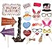 Glitter Easter Photo Booth Props - Party Decorations Ornaments - Bunny Ears Egg Noses Chocolate Glasses Lips Necktie