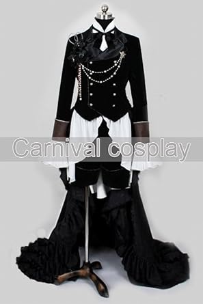 Black Butler Ciel Cosplay Costume Black Dress Female Xl Amazon Co