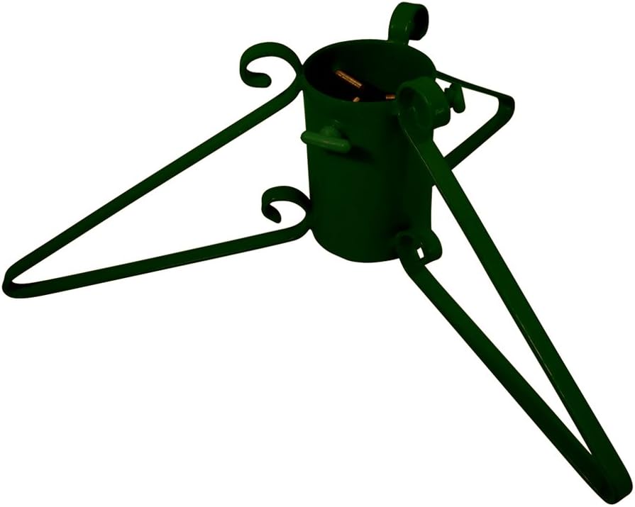 Garden Pride Christmas Tree Stand - 4" Base - Metal - Solid Steel - Plastic Coated (Green)