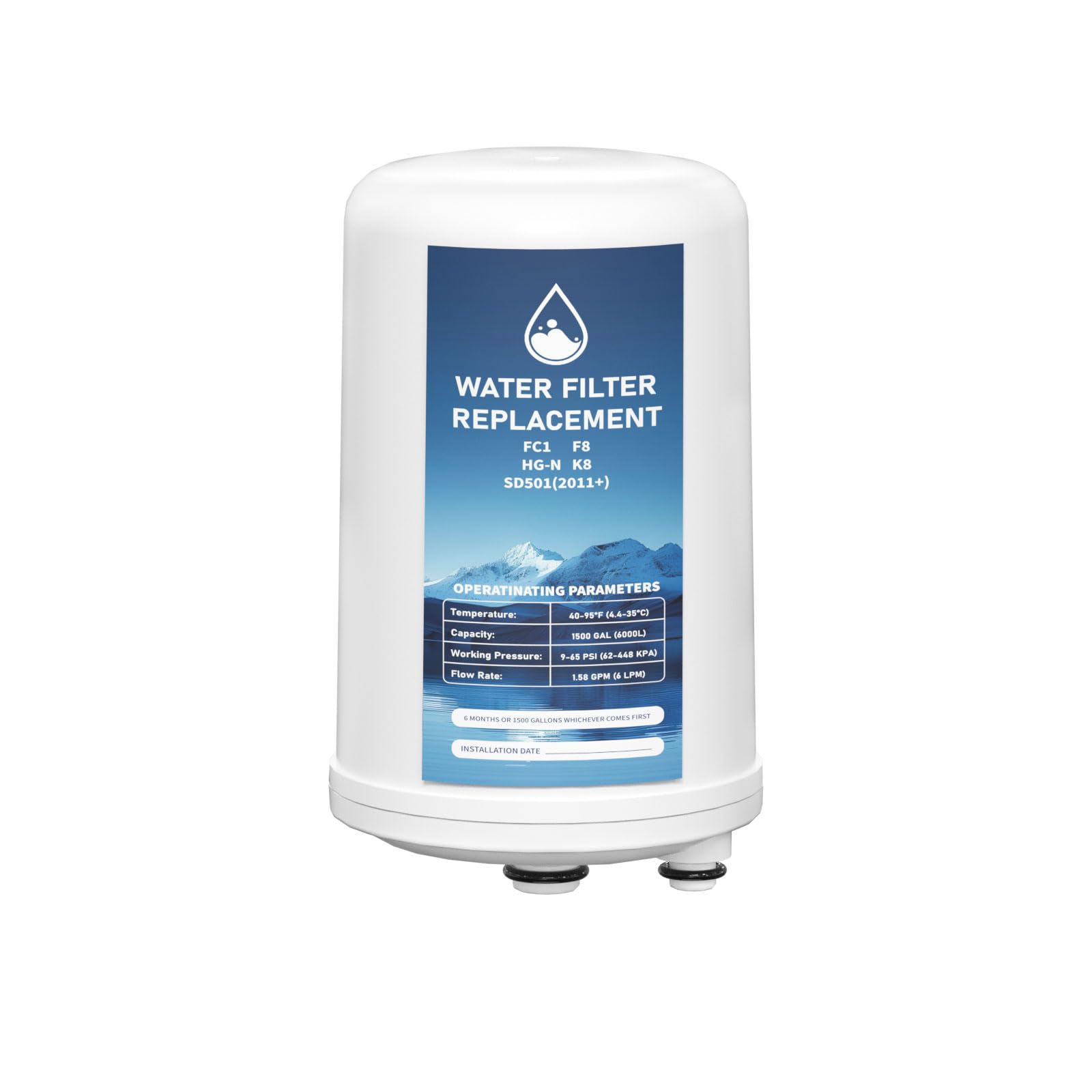 Photo 1 of K8 Water Filter Replacement Cartridge Compatible with Enagic Kangen Leveluk F8 and HG-N water filters on K8, SD501, and JRIV machines Alkaline Water System, 1 Pack