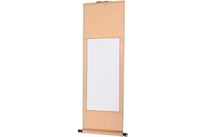 HBASYP Chinese Xuan Paper Art Wall Scrolls for Sumie and Calligraphy-Silk Scroll Painting Song (Yellow) - 1 Pcs