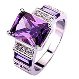 Psiroy Women's 925 Sterling Silver 6cttw Amethyst Filled Ring