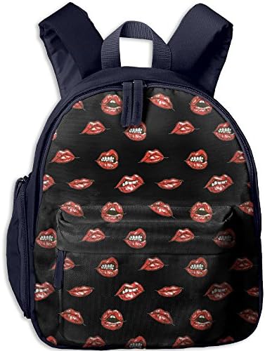 Boys Girls Red Lips Popular Printing Toddler Pre School Backpack Bags Lightweight