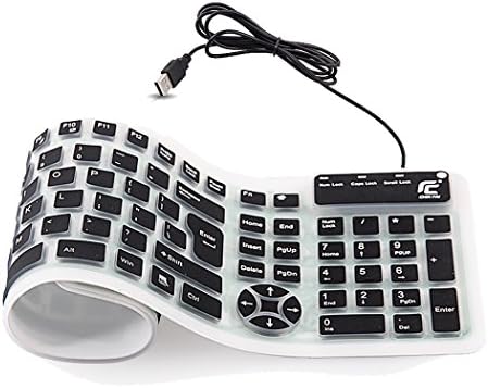 Amazon Co Jp 折りたたみ式 キーボード 有線 柔らかいシリコン製 英語配列107キー Chinfai フルサイズ 薄型 Pc用キーボード 持ち運び易い 防水防塵 静音設計 Usb接続 ブラック パソコン 周辺機器