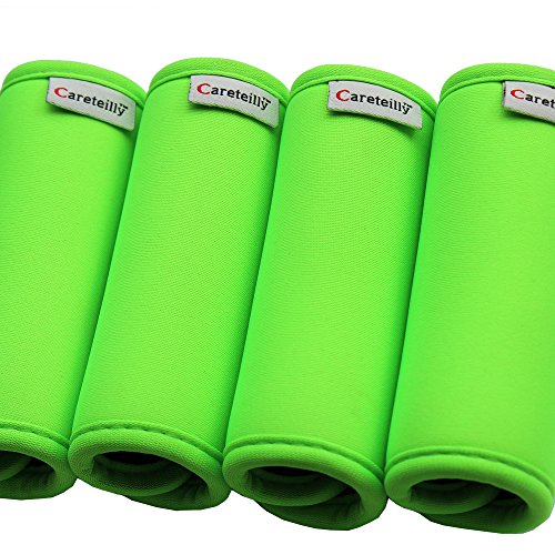 Careteilly Neoprene Luggage Handle Wrap Bright Green Luggage Identifiers For Traveling Neon