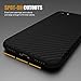 ROYBENS iPhone 7 Case, TPU Shockproof Case Ultra Slim Anti Slip Light Thin Cover with Protective Carbon Fiber Grip Back Pattern for iPhone 7 (2016) 4.7 inch - Jet Black