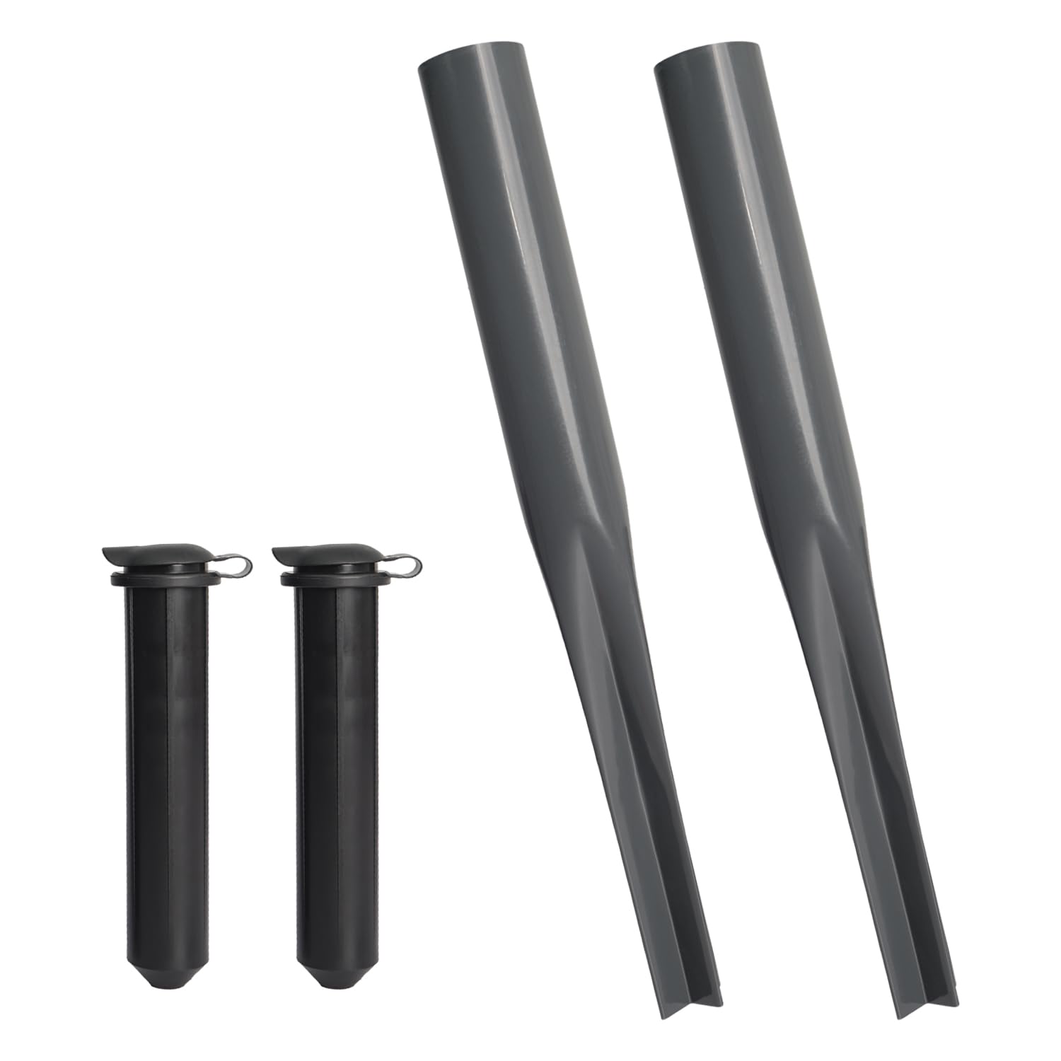 Pack of 2 Rotary Washing Line Spike - Heavy Duty Galvanized Steel Clothes Line Rotary Airer Ground Spike - Parasol Stake Flag Pole and Bird Feeder Holder - 32mm and 40mm