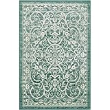 Maples Rugs Pelham Vintage Area Rugs for Living Room & Bedroom [Made in USA], 5 x 7, Light Spa