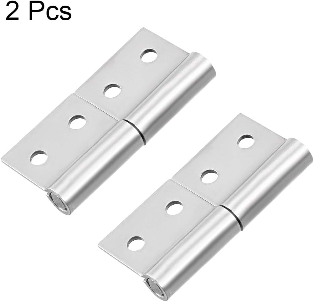 sourcing map 2-inch Long Steel Small Slip Joint Flag Hinge - Lift Off Right Handed Lid Door 2pcs, 2 inch,2 pcs(Right) - Image 5