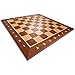 Requa Chess Board with Inlaid Wood and Ranks and Files, Large 15 x 15 Inch, Board Only