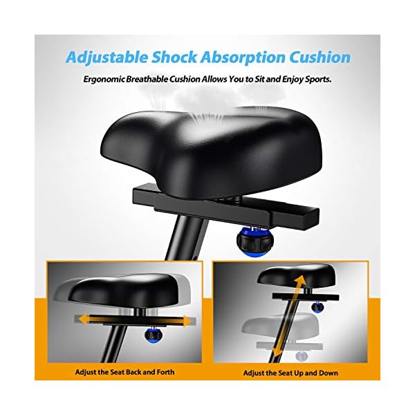 WINNOW Exercise Bike Fitness Bike Advanced Home Trainer Stationary Bike Adjustable Magnetic Resistance for Home Gym…