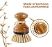 Masthome 3-Pack Natural Bamboo Dish Brush, ECO Friendly Dish Brush Set with Bamboo Handle, Kitchen Cleaning Brush Scrub Brush for Dishes Pots Pans Kitchen Sink Cleaning