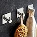 Taozun COMIN18JU077307 4-Pack Towel/Robe Hook Self Adhesive for Kitchen Bathroom SUS304 Stainless Steel Brushed