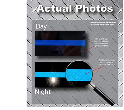 Small Mega Variety Pack of Thin Blue Line Police Officer Blue Lives Matter American Flag Vinyl Decal Sticker Car Truck BLM(10 Pack) - Thumbnail 2