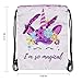 Unicorn Gift Sequin Mermaid Drawstring Backpack Gym Dance Bags for Girls Kids Magic Reversible Flip Sequin School Bag Shoulder Travel Bags Birthday Gift for Daughter Children Women (Magical Purple)