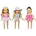 XADP 6 Pc. Summer Holiday Beach Party Swim Suit for 18 Inch Doll Swim Set Swimwear Bikini Outfit fits American Girl and 18 inch Dolls,Set of 3