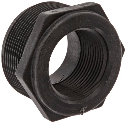 Banjo RB200-125 Polypropylene Pipe Fitting, Reducing Bushing, Schedule 80, 2 NPT Male x 1-1/4" NPT Female