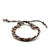 Hemp Bracelet Adjustable Friendship Braided String Natural Brown Multicolor