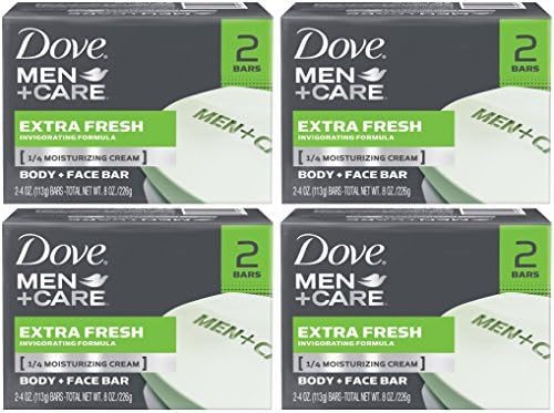 Dove Men Body And Face Bar Extra Fresh 4 Oz 8 Bars