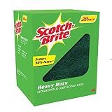 Scotch Brite Heavy Duty Industrial Size Scouring Pads (20 Pack)