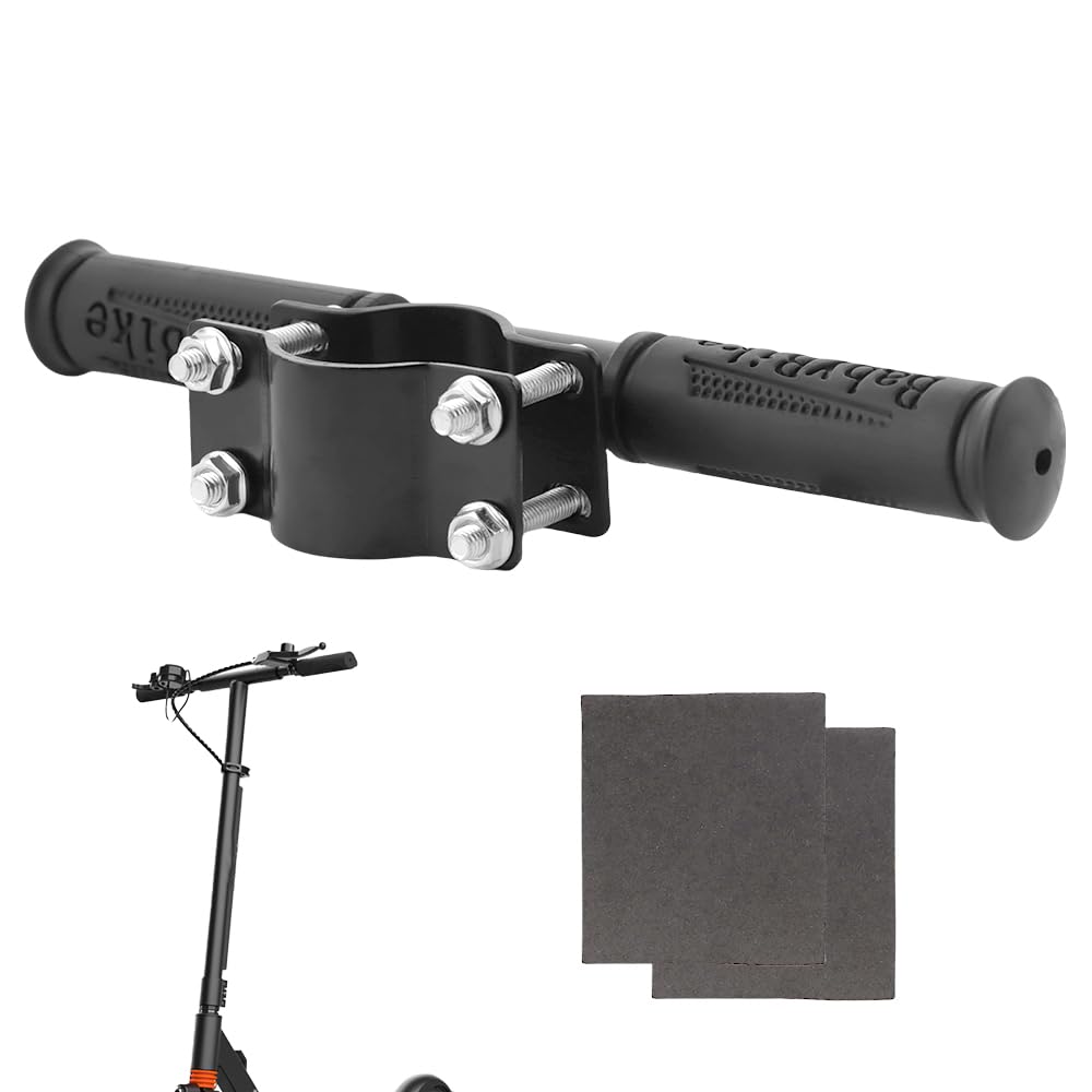 Photo 1 of 9 Inch Bike Backseat Handlebar, Electric Scooter Handle Grips, Bicycle Back Seat Safety Armrest, Bike Training Handle for Pipe 34.9mm-60mm Bicycles and Electric Scooters Diameter, Black