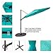 C-Hopetree 10 ft Cantilever Offset Outdoor Patio Umbrella with Tilt - Aqua Blue