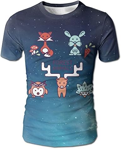 Forest Animals Men's 3D Short Sleeve T-Shirt