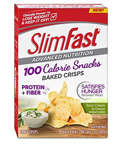 Slim Fast Advanced Potato Crisps Snacks, Sour Cream and Onion, 5 Ounce