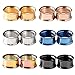 Longbeauty 6 Pair Stainless Steel Screwe Flesh Tunnel Expander Eer Plug Gauge Earlets 6 Colors 18MM
