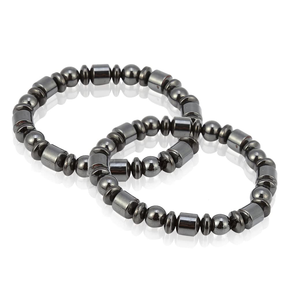Stylish Slimming Black Stone Magnetic Bracelet for Weight Loss - Unisex Health Care Gift for Parents & Friends