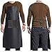 K Y KANGYUN Heavy Duty Aprons-Waterproof Apron- Rubber Vinyl Apron Men-Best for Staying Dry When Dishwashing, Lab Work, Butcher, Cleaning Fish, Oil and Stain Proof, Leather Apron (Black)
