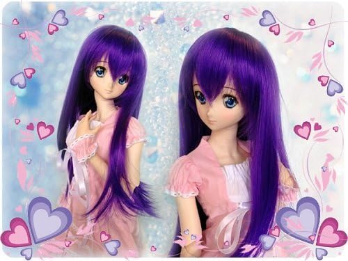 Doll wig * long hair * vivid purple * 9 to 9.5 inches * Dollfie Dream * DD / MDD * Super Dollfie * SD size