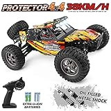 HAIBOXING 12815 RC Car 1:12 Scale 4WD Off-Road Remote Control Truck 38+KM/H High Speed, 2.4 GHz All Terrain Waterproof Radio Controlled Cars with 2 Rechargeable Batteries, RTR Electric RC Trucks Hobby