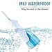 QQcute Water Flosser Cordless Oral Irrigator - IPX7 Portable Rechargeable Tooth Cleaner Whitening With 3 Modes Dental Water Jet Tips, Travel and Home Use