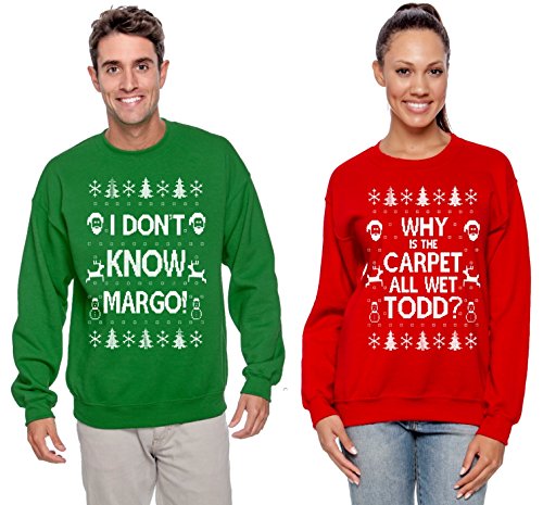 Wild BobbyUgly Christmas Couples Sweaters Adult Him Hers Matching Unisex Christmas Holiday Sweatshirts