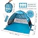 SimbaLux Pop Up Beach Tent Sun Shade Shelter Anti UV UPF 50 Instant Easy Open Popup Portable Cabana Canopy Sunshade for Park, Picnic, Kids Play, Camping, Sports | Great for Family of 4, Blue