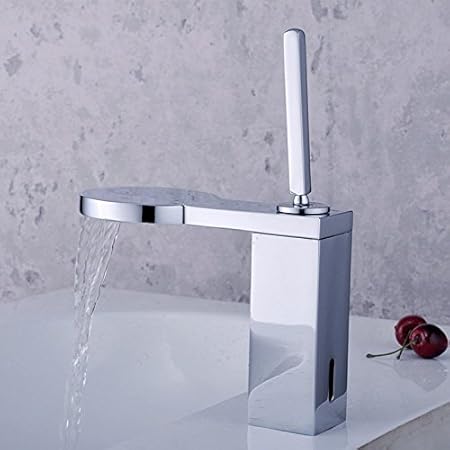LYYU Latón cromado moderno lavabo simple grifo mezclador de cuenca la