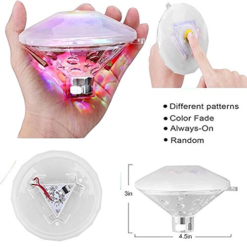 swimming pool lights Underwater Light Show,Changing Bath Light Toys for Kids(7 Lighting Modes), Waterproof Lightning Bulb Lamp Bath Toy, Colorful Floating Lights for Party Pond Spa Disco Bathtub