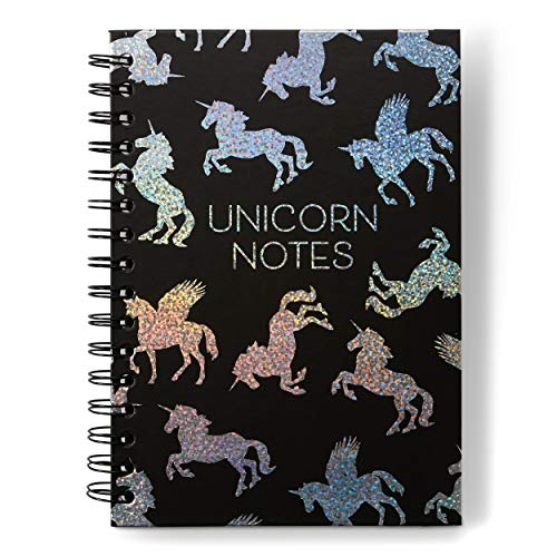 Small Hardcover Journal Notebook Notepad: Tri-Coastal Design Lined Spiral Notebooks/Journals with Cute Cover Design and Phrase - Personal Diary for Writing Notes in and Journaling (Unicorn Notes)