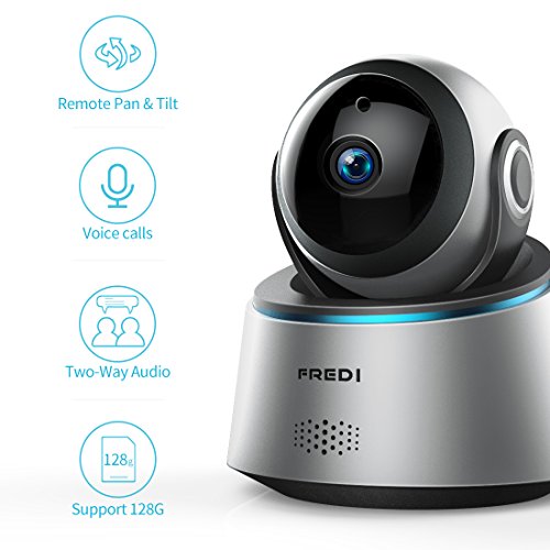 FREDI 1080p Wireless Camera HD WiFi IP Camera for Baby/Elder/Pet/Nanny Monitor, Pan/Tilt, Two-Way Audio & Night Vision(Update Version)