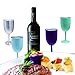 Amzyt Insulated Wine Glasses With Lid Double Wall Metal Stainless Steel Vacuum Brumate Goblets Glass Silver 10oz