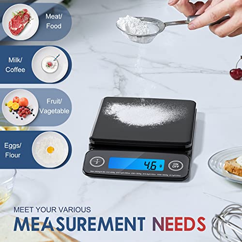 Nicewell Gram Scale for Kitchen, 0.1g/0.005oz Accuracy Digital Food