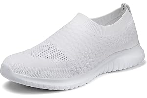 TIOSEBON Men's Slip On Walking Shoes Knit Mesh Tennis Sneaker