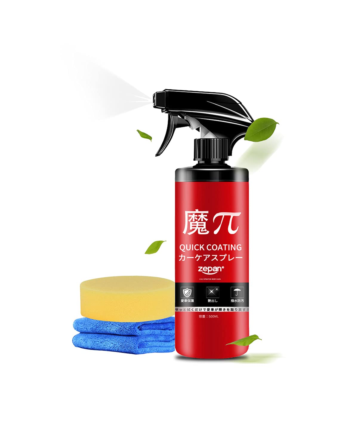 zepan(ゼパン) Magic π hand spray wax 魔ぱい 車 500ml ガラスコーティング剤 カーワックス 超撥水 液体 塗装面の光沢度アップ 防汚 3か月長持ち シンク用コーティング剤商品画像
