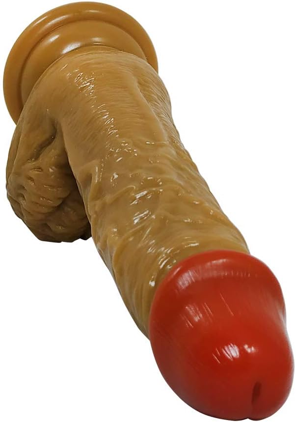 8 Inch Bendable Soft Silicone Toys Strong Suction Cup Textured Realistic Waterproof Great Toy for Beginners